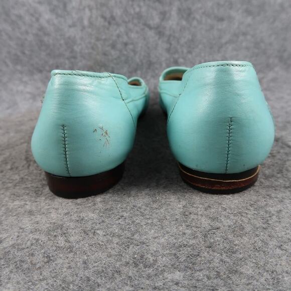 Enzo Angiolini Shoes Womens 8 Loafers Slip On Leather Blue Retro Classic Vintage - Picture 6 of 13